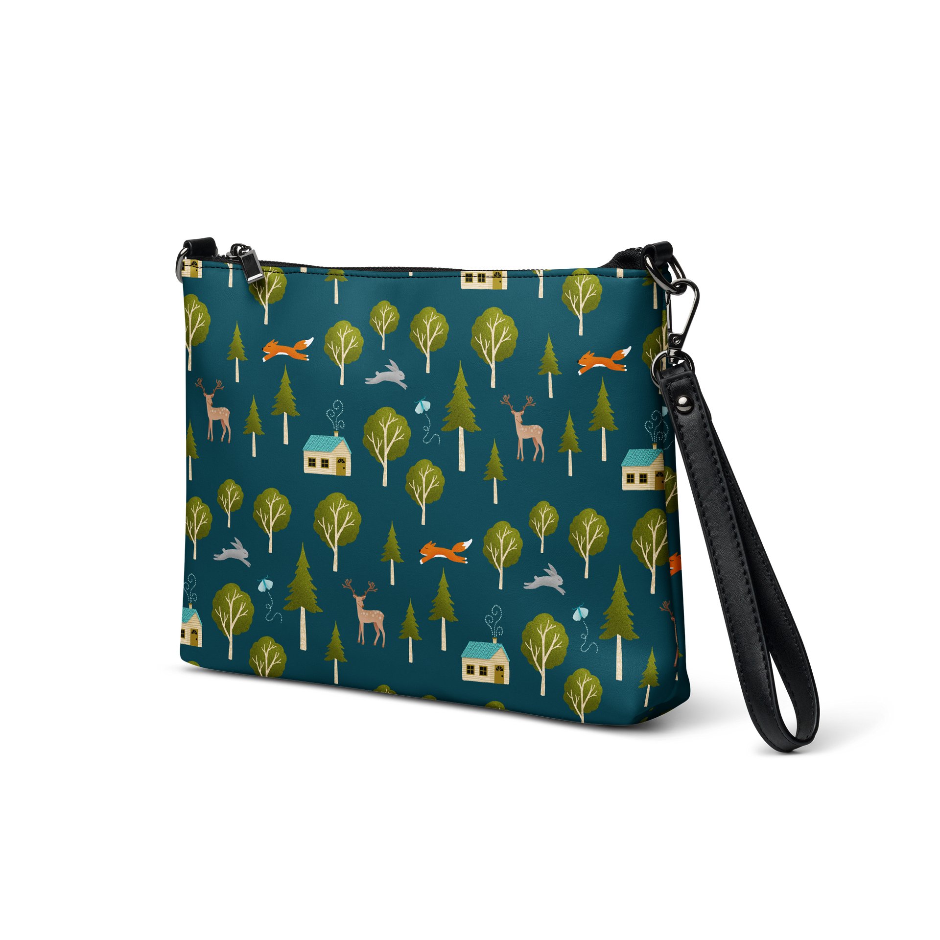Cozy Cabin and Forest Animals Crossbody Bag product image (2)