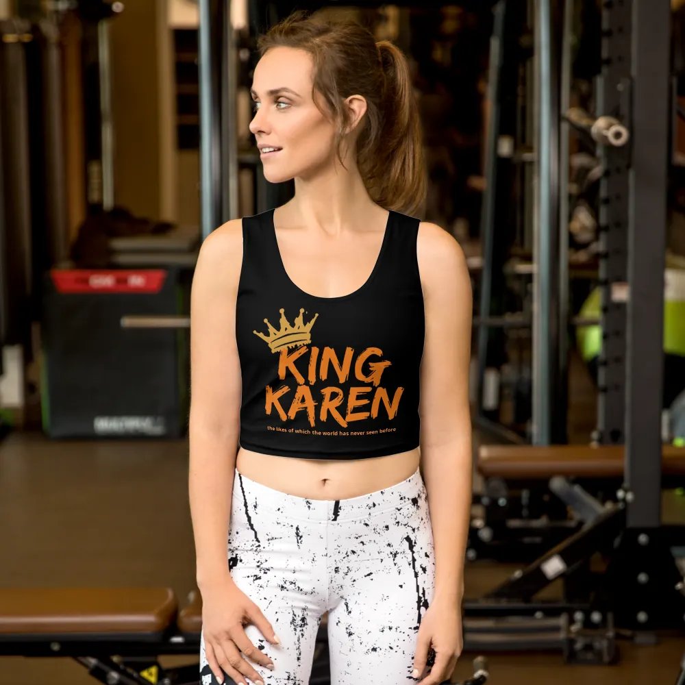 King Karen Crowned Black Stretchy Crop Top product image (4)