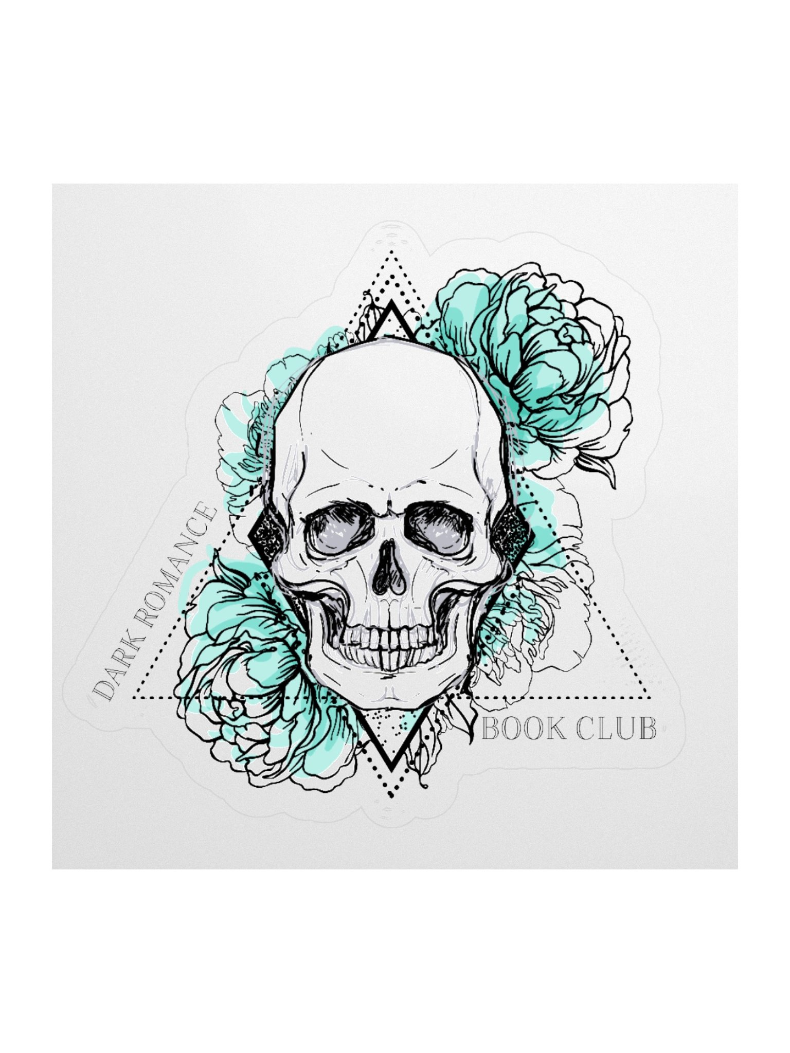 Dark Romance Floral Skull Sticker product image (1)