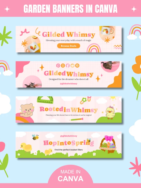MRR/PLR Garden Etsy Banner Canva Templates product image (1)
