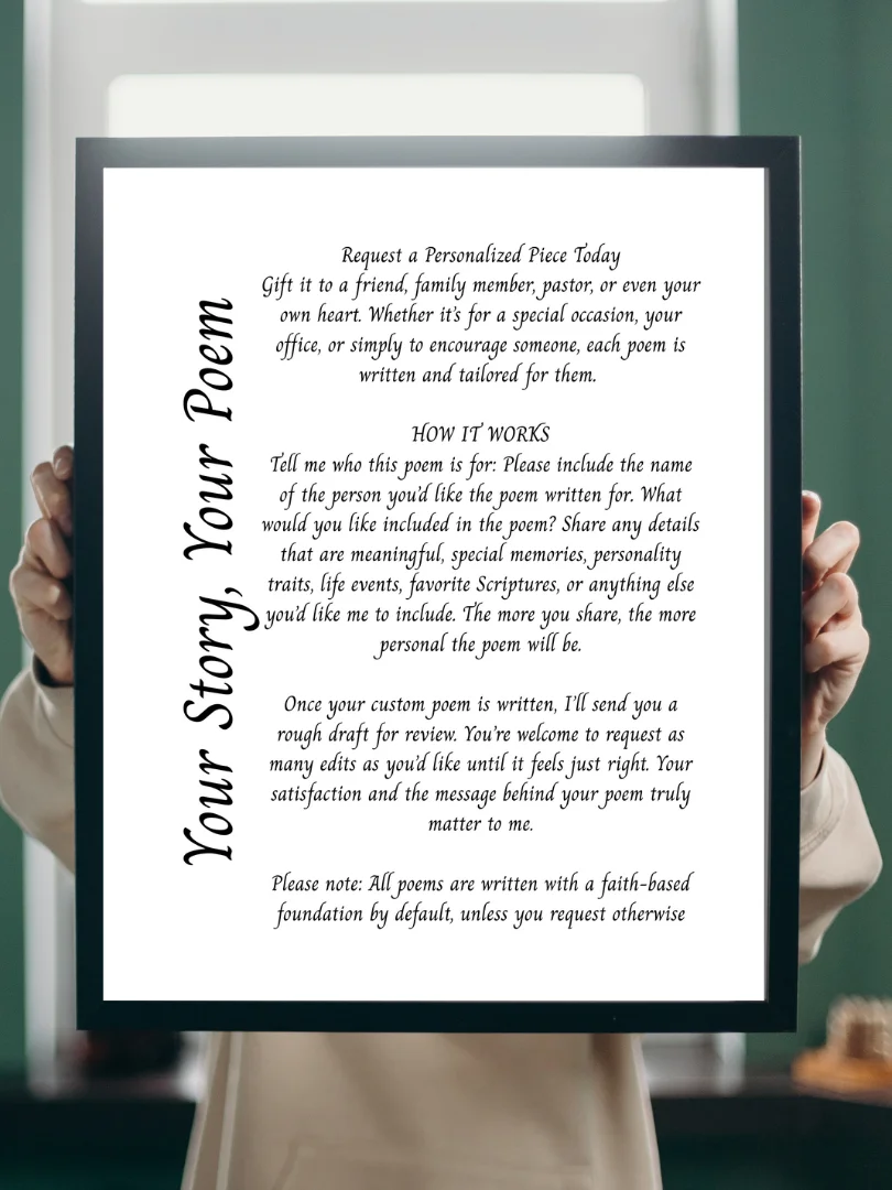 Custom Poem with Title on the Left product image (1)