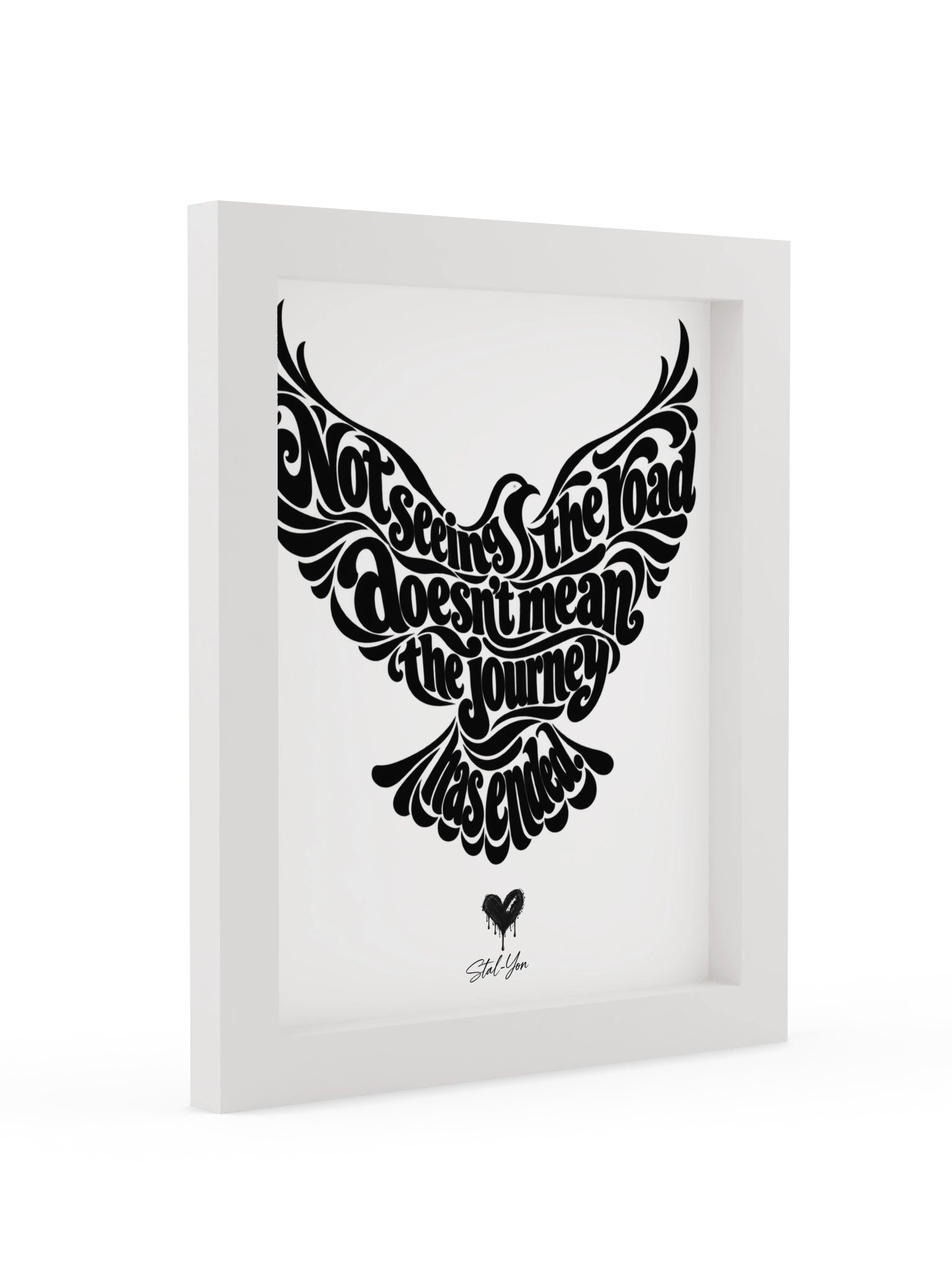 Faith Takes Flight — Eternal Love Wall Art - Black on White product image (2)