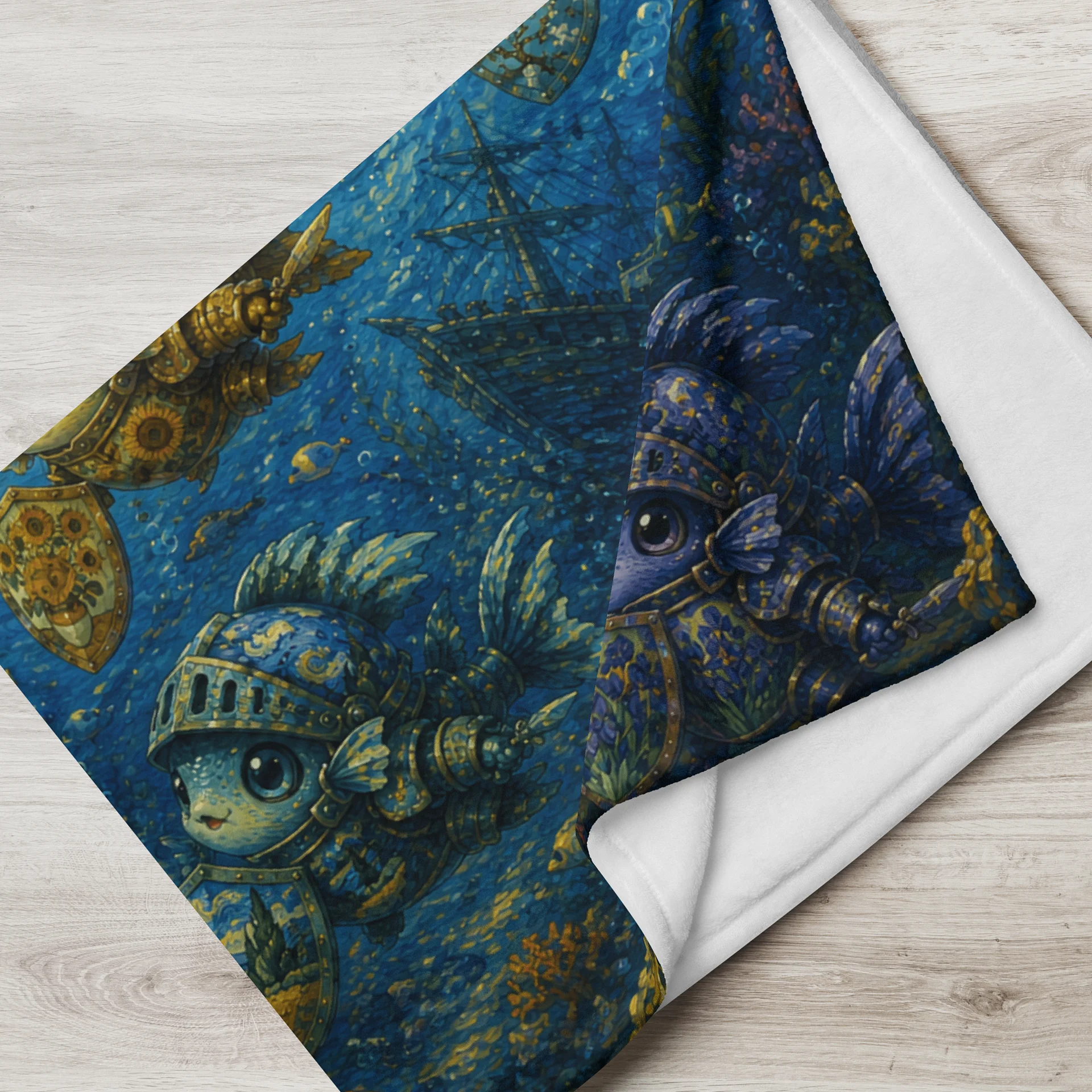 Van Gogh Fishies Throw Blanket product image (7)