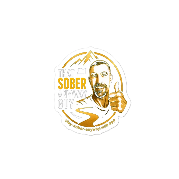 Sober Anyway Guy Sticker product image (2)