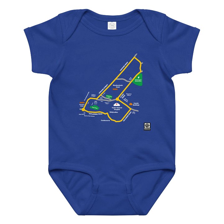 E-Train | Tralee City on the Map Front Graphic Baby Bodysuit product image (1)