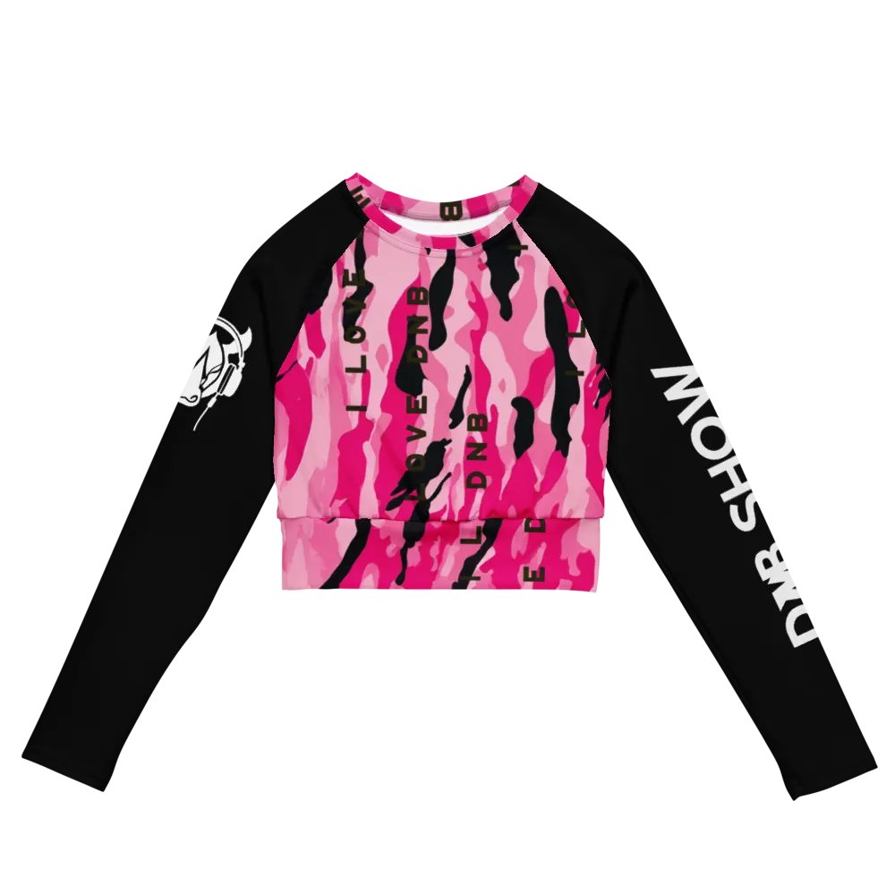 'I LOVE DNB' Pink Camo Crop Top product image (6)