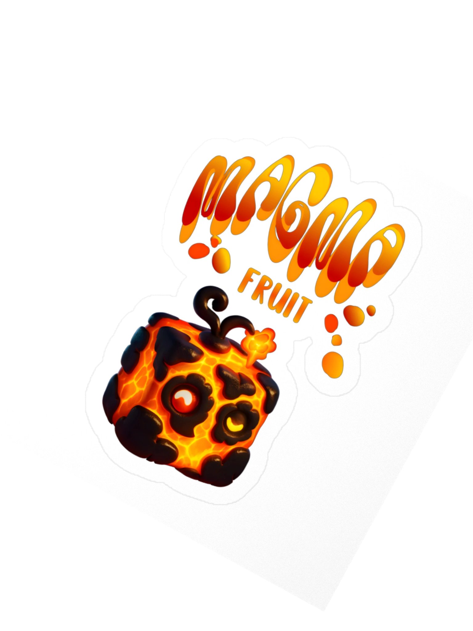 Magma Fruit Sticker 3x3" Blox Fruits Gamer Gift For Kids product image (2)