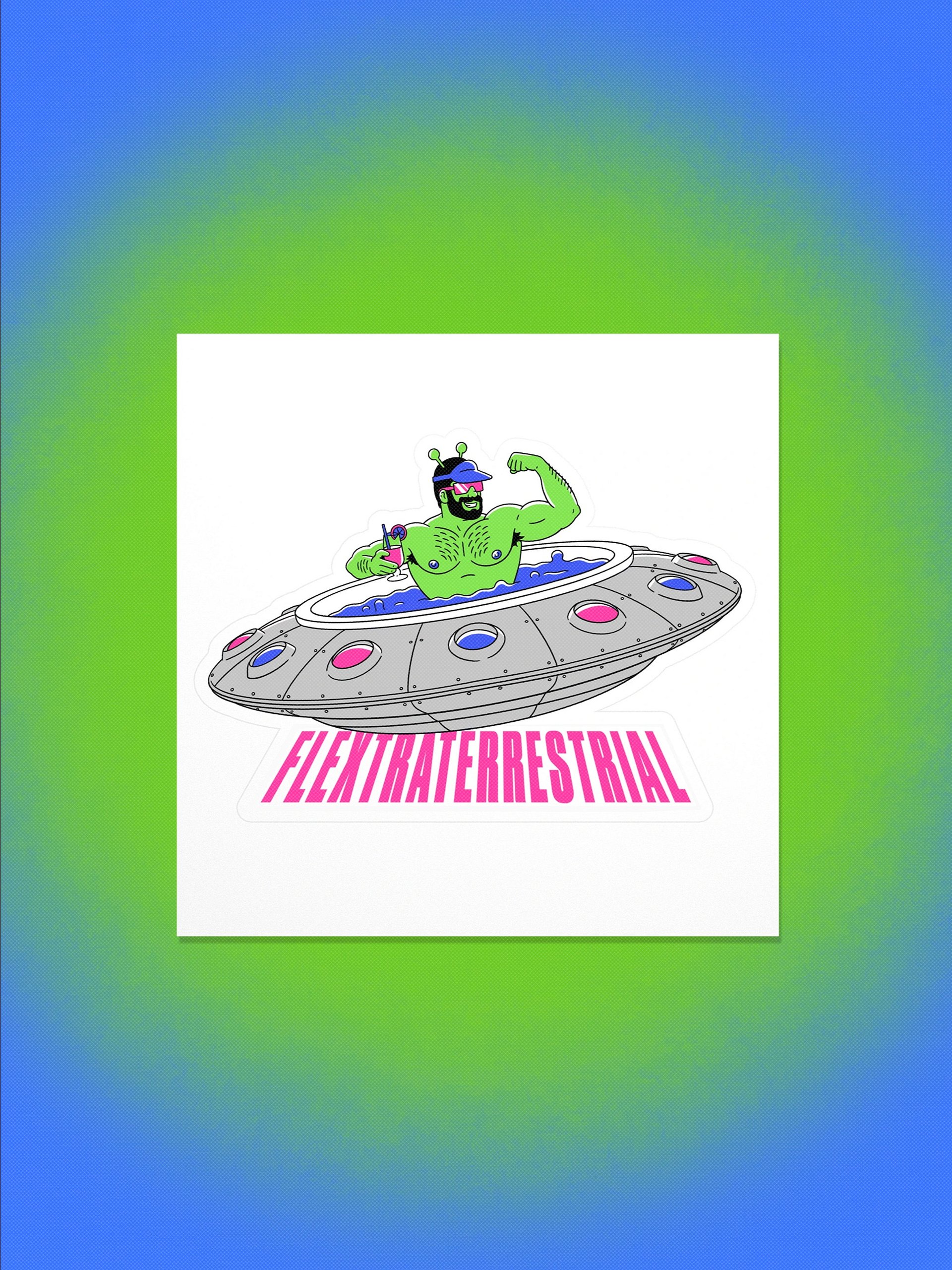 FLEXTRATERRESTRIAL Sticker product image (1)