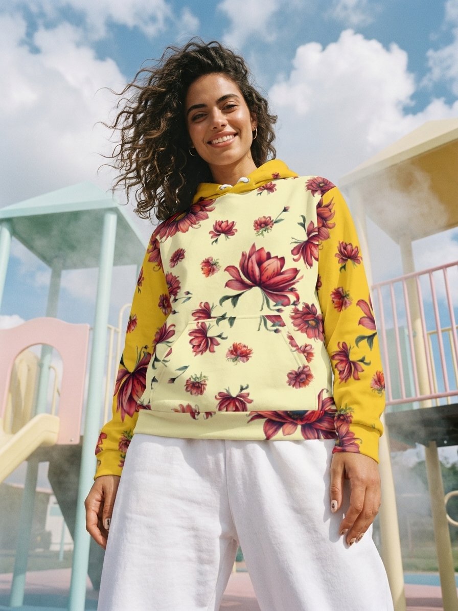 Flower thoughts-cotton hoodie product image (2)