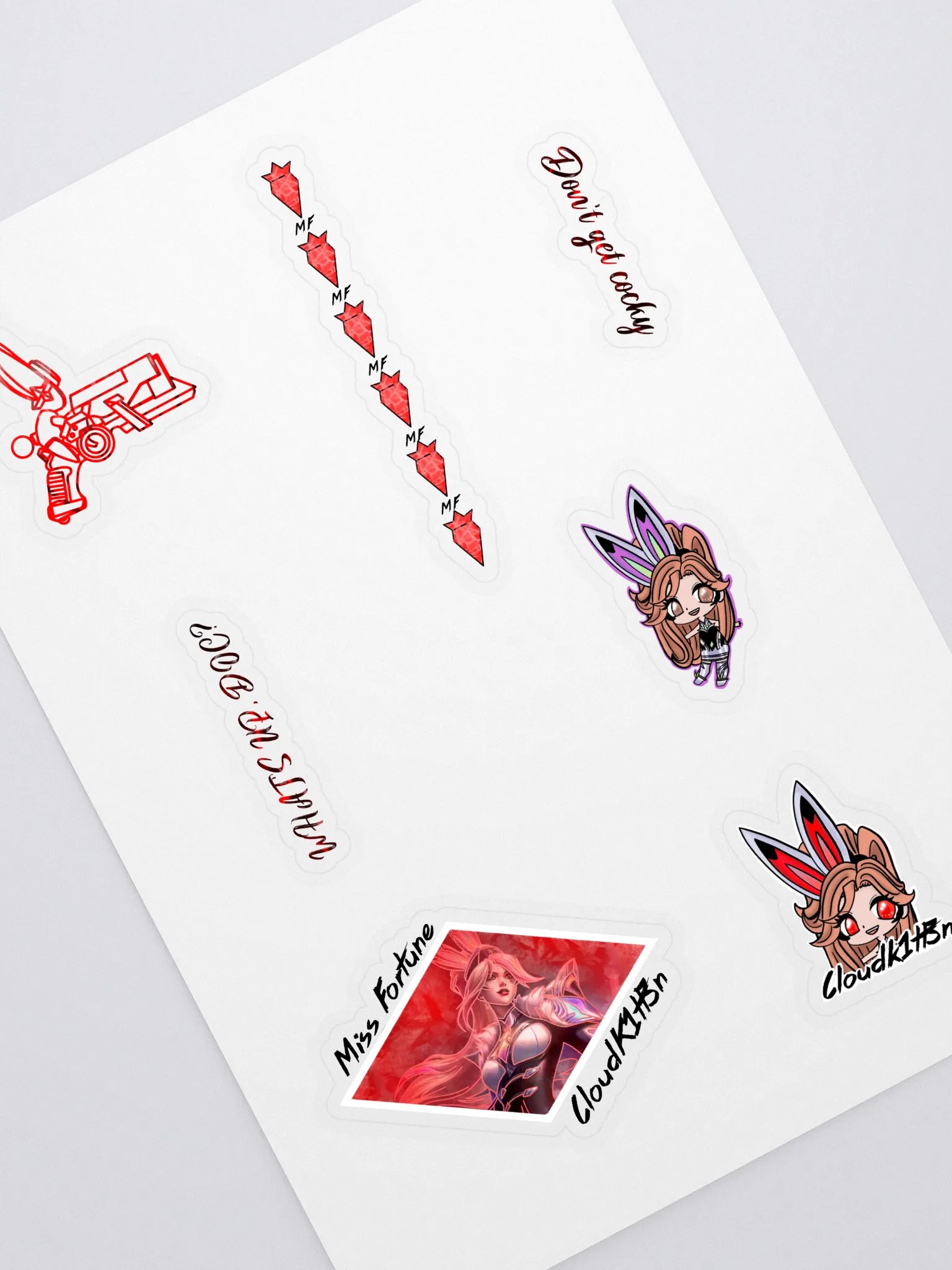 Battle Bunny Sticker Sheet (lg) product image (1)