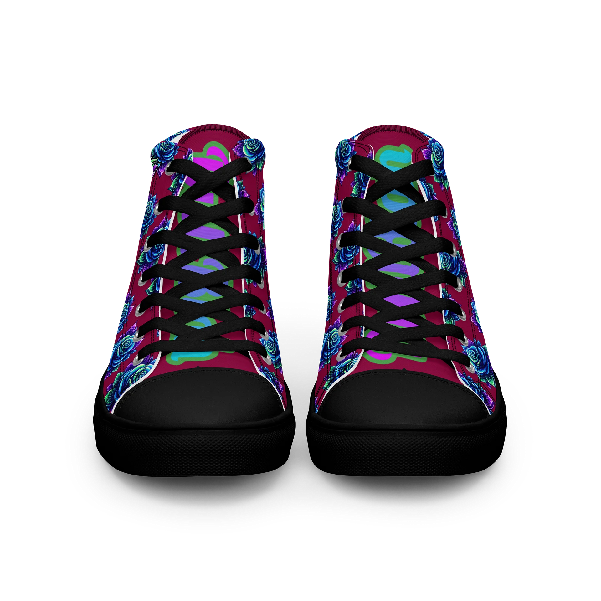 Rose Skull Women's High-Top Shoes product image (3)