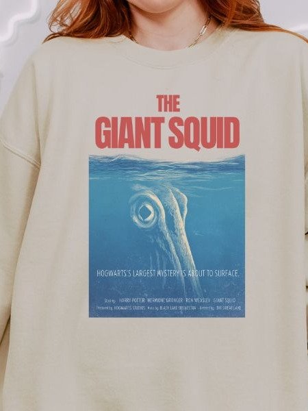 Giant Squid Parody Funny Retro Fall Sweatshirt product image (5)