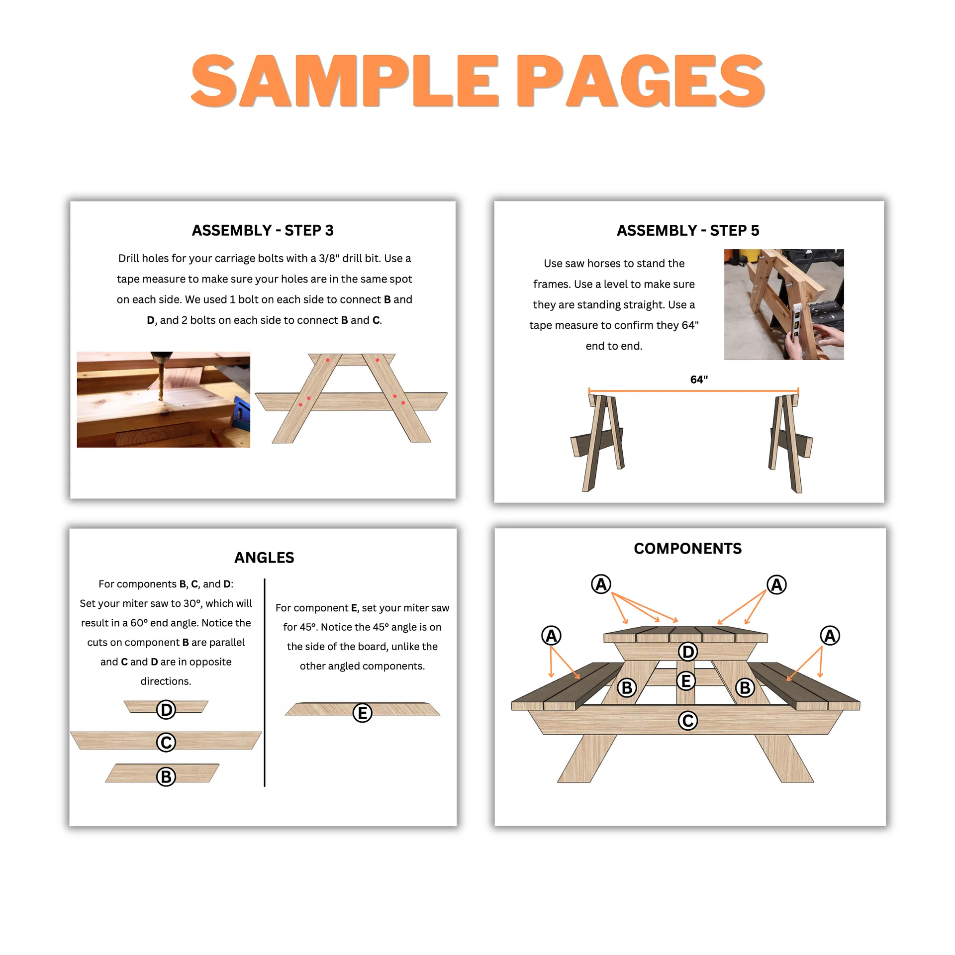 8ft Picnic Table Plans (PDF) product image (5)