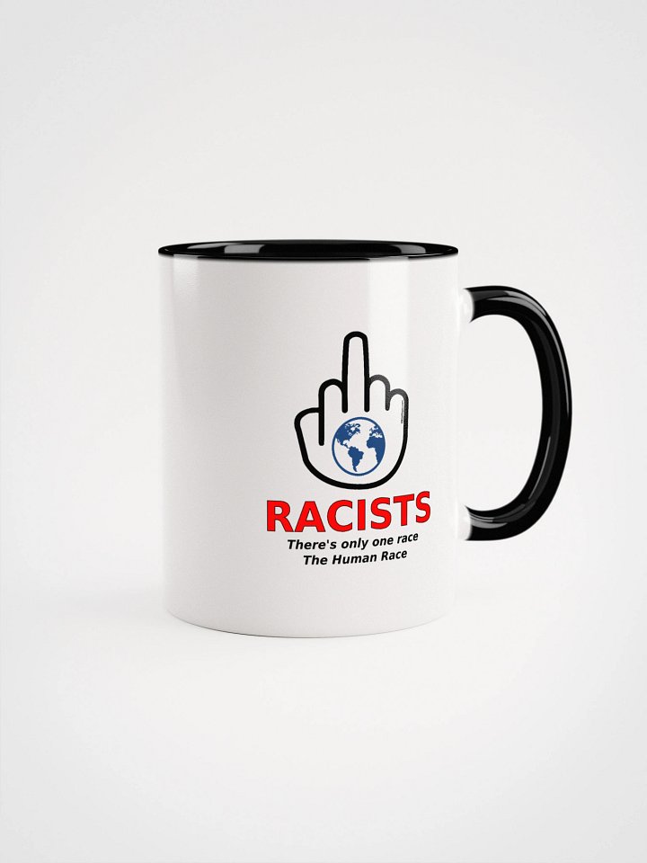 Two-tone Ceramic Mug-MisterFinger-Racists-B product image (7)