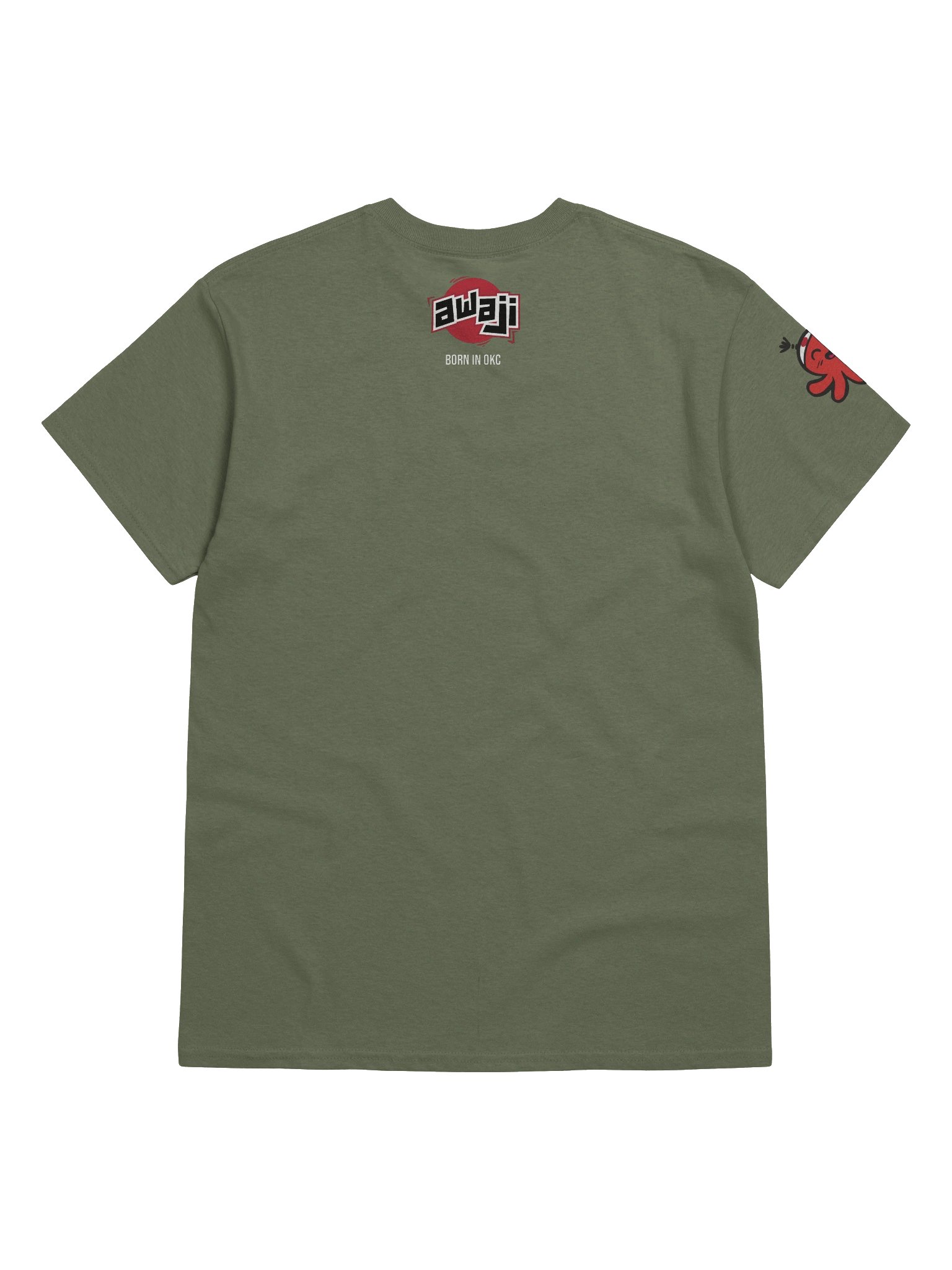 Awaji Just One More Roll Tee Military Green product image (6)