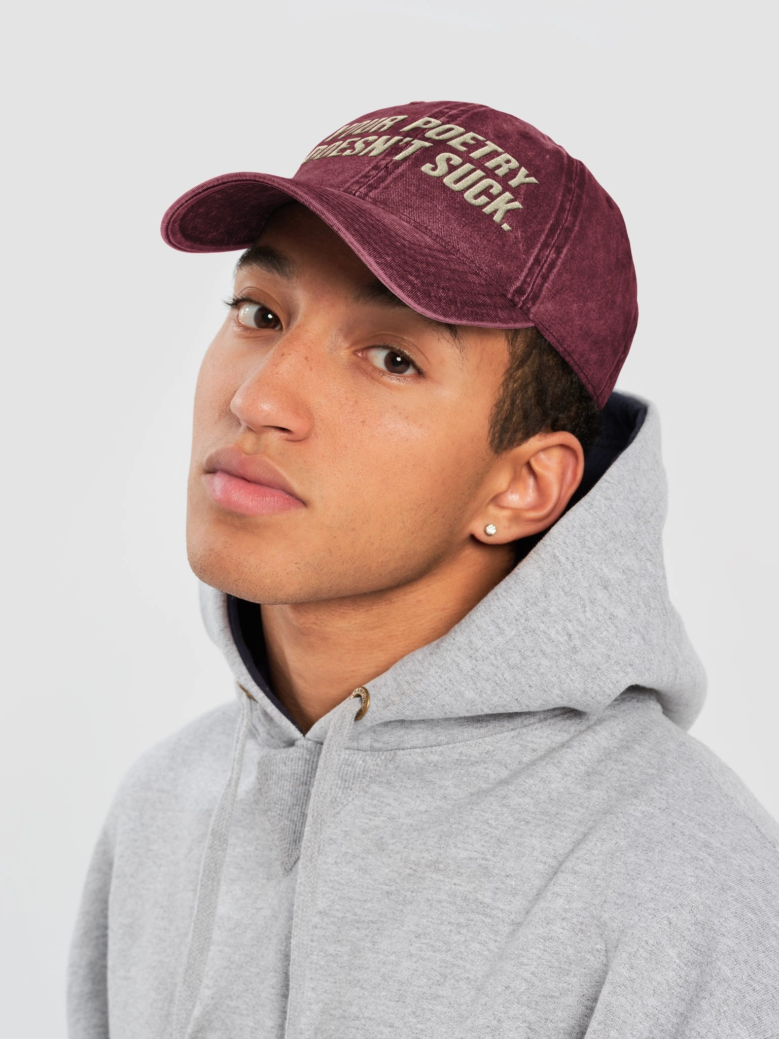 Premium Washed YPDS Dad Hat - Maroon/Beige product image (5)