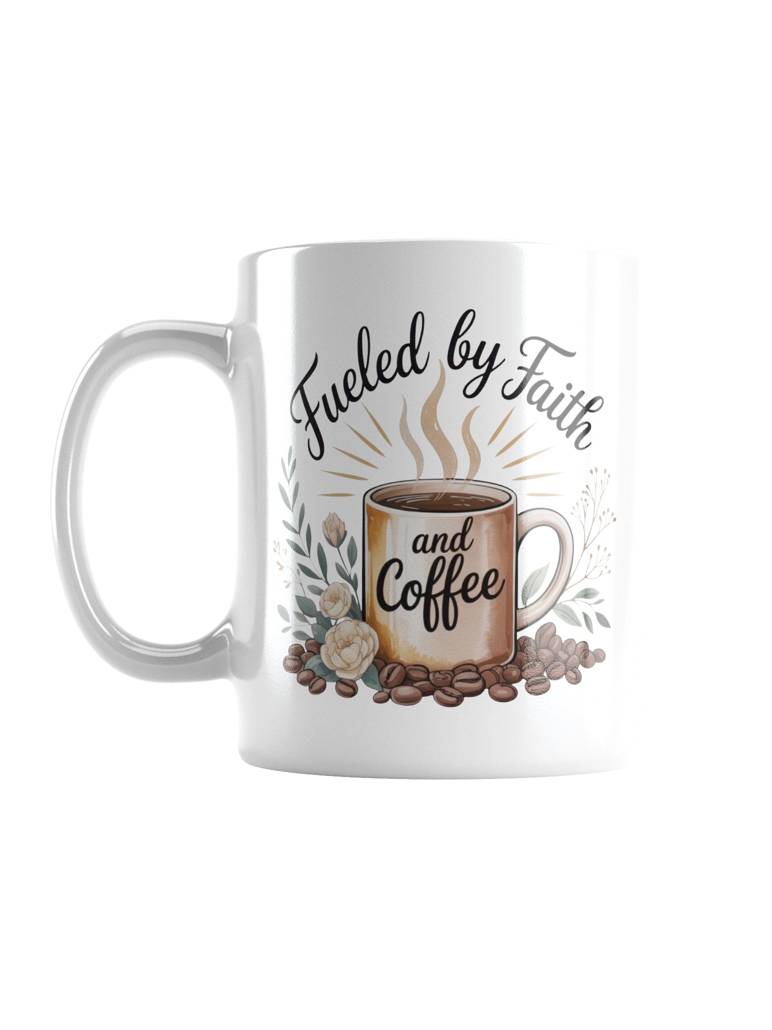 Fueled by Faith and Coffee Inspirational Quote Mug product image (1)