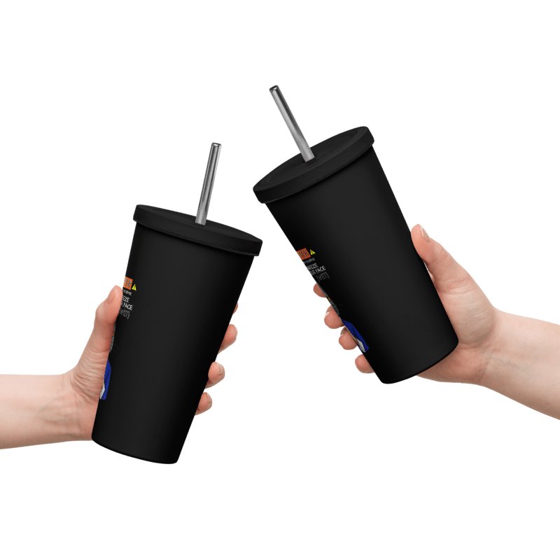 Trade Offer Human-Cat Meme Insulated Tumbler with a Straw - Multicolor product image (6)
