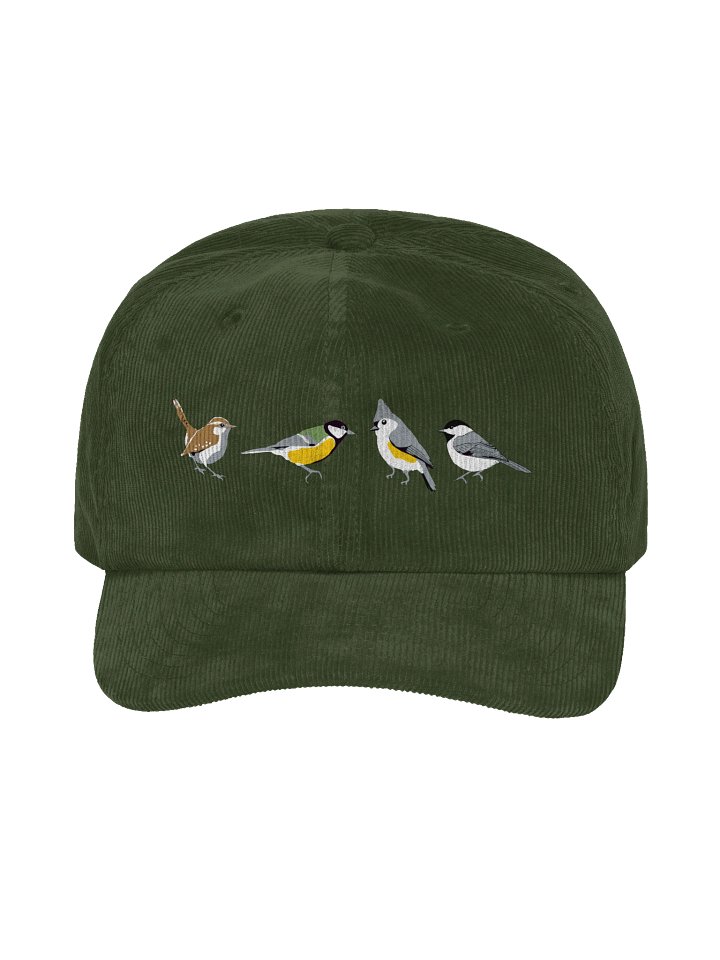 Backyard Birding DTF Printed Corduroy Hat | Carolina Wren, Great Tit, Tufted Titmouse & Chickadee product image (17)