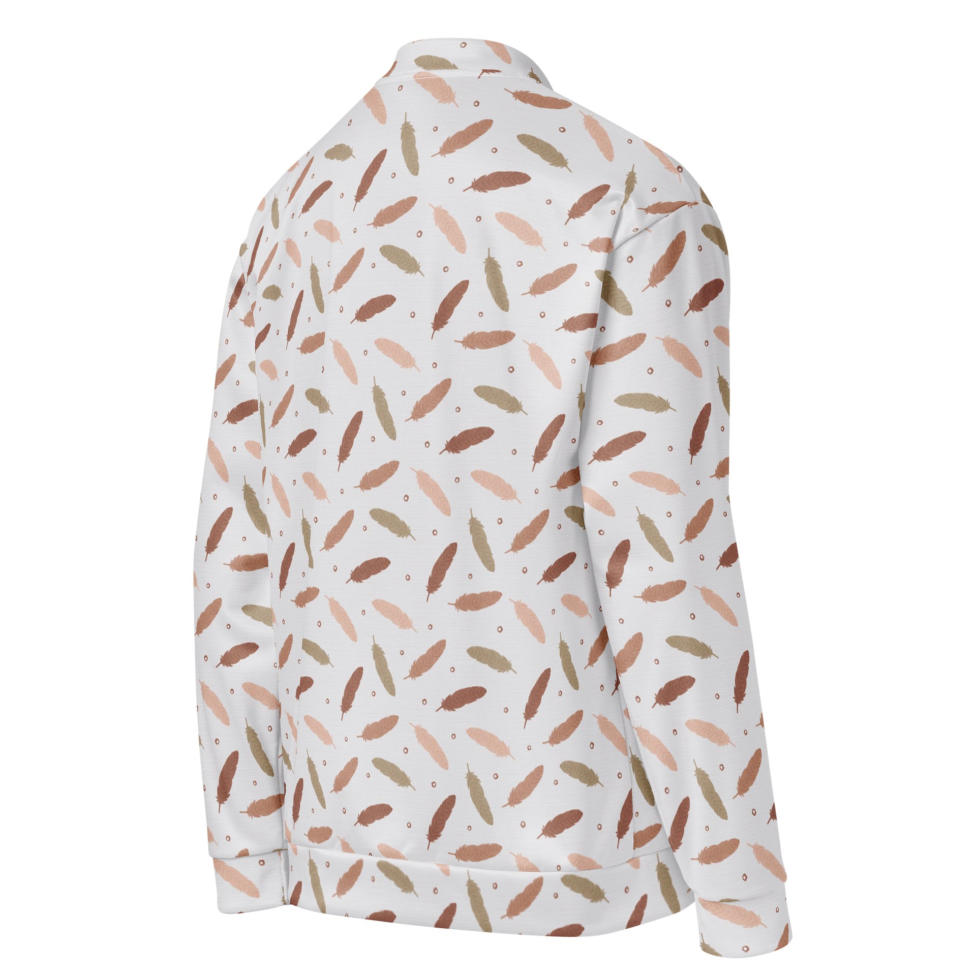 Mocha Mousse Feathers Bomber Jacket product image (4)