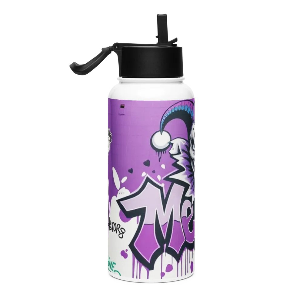 Menacing Jester Stainless Steel Water Bottle product image (4)