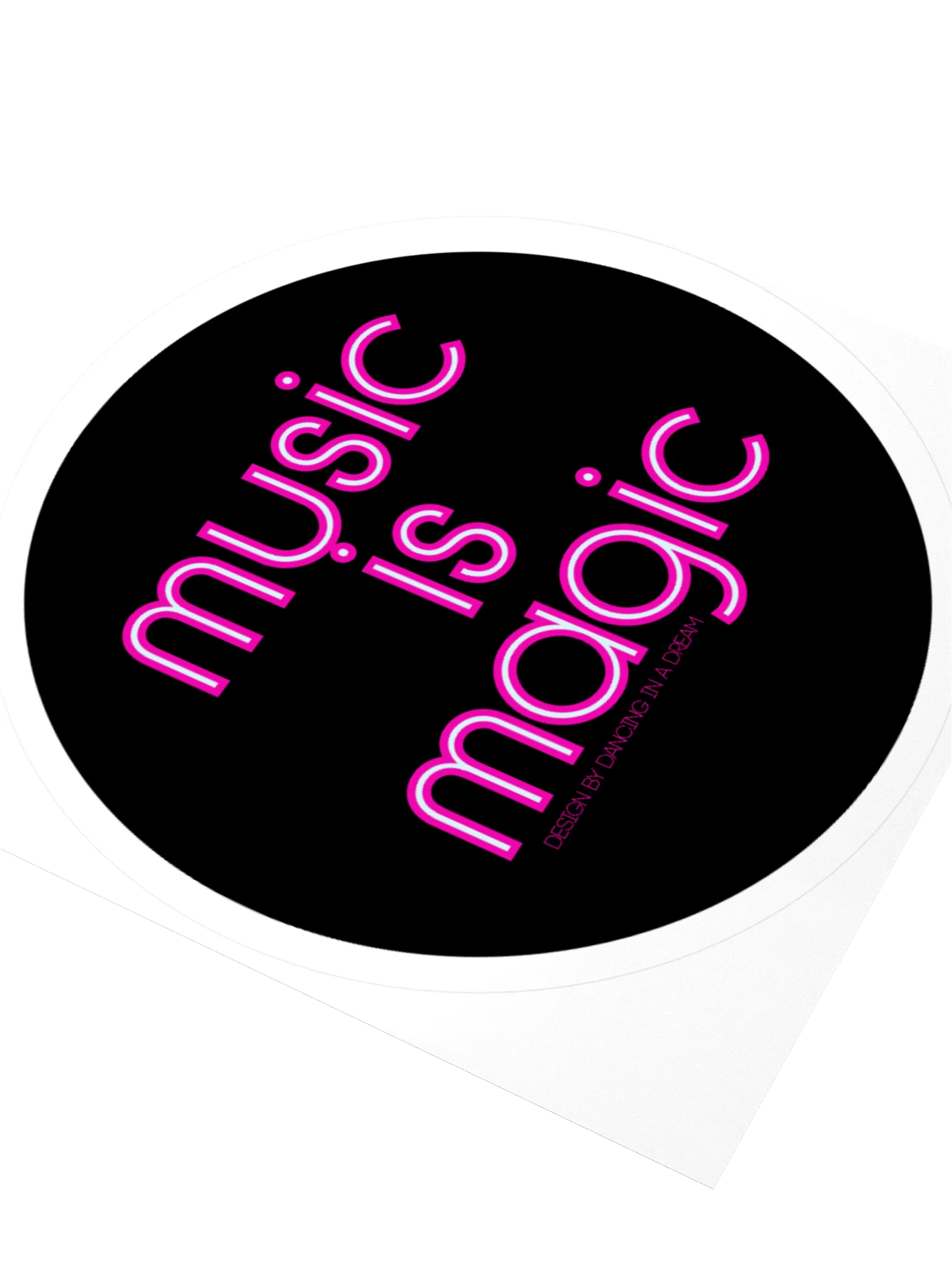 'music is magic' sticker 5.5"x5.5" product image (3)