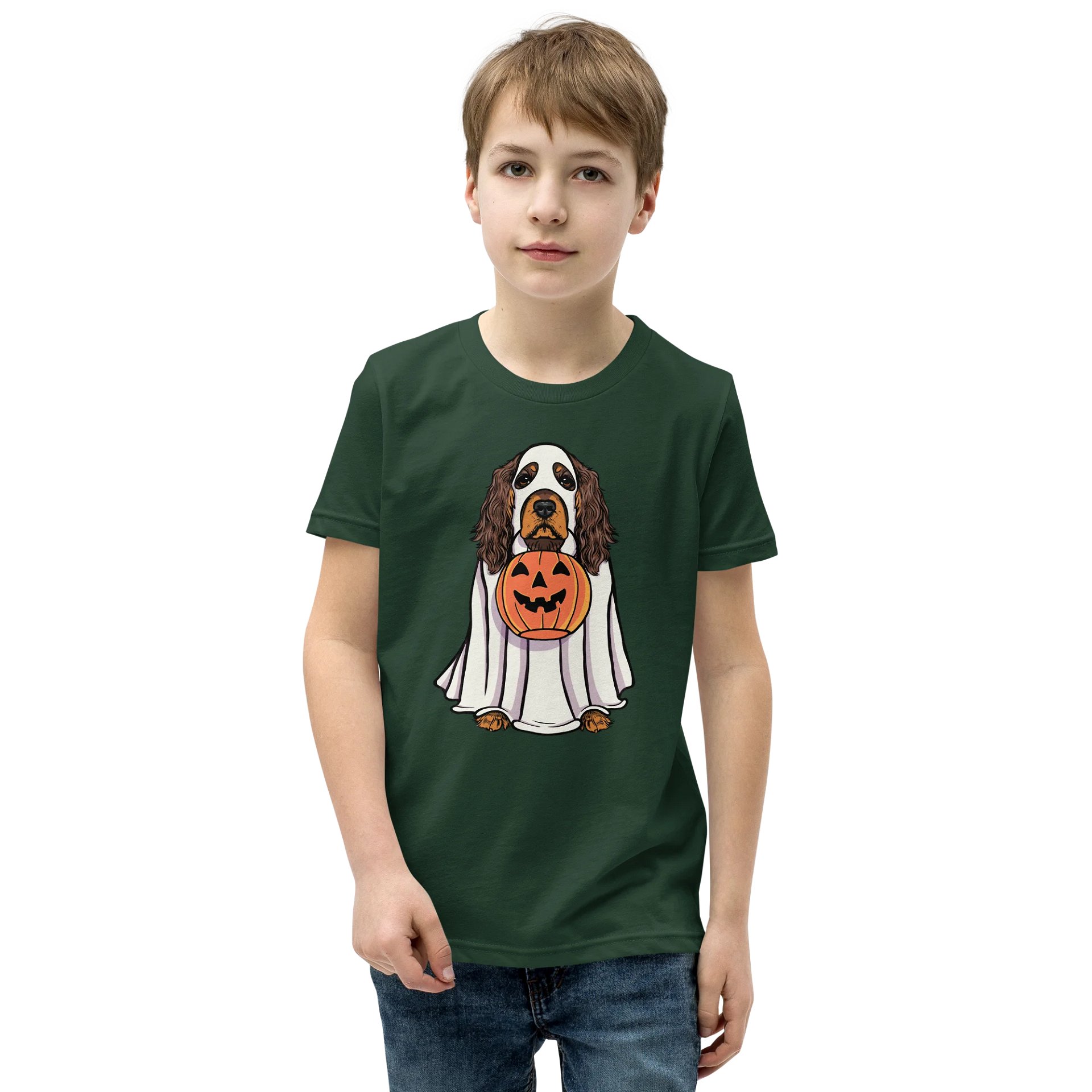 Halloween English Cocker Spaniel(Liver & Tan) Youth T-Shirt product image (1)