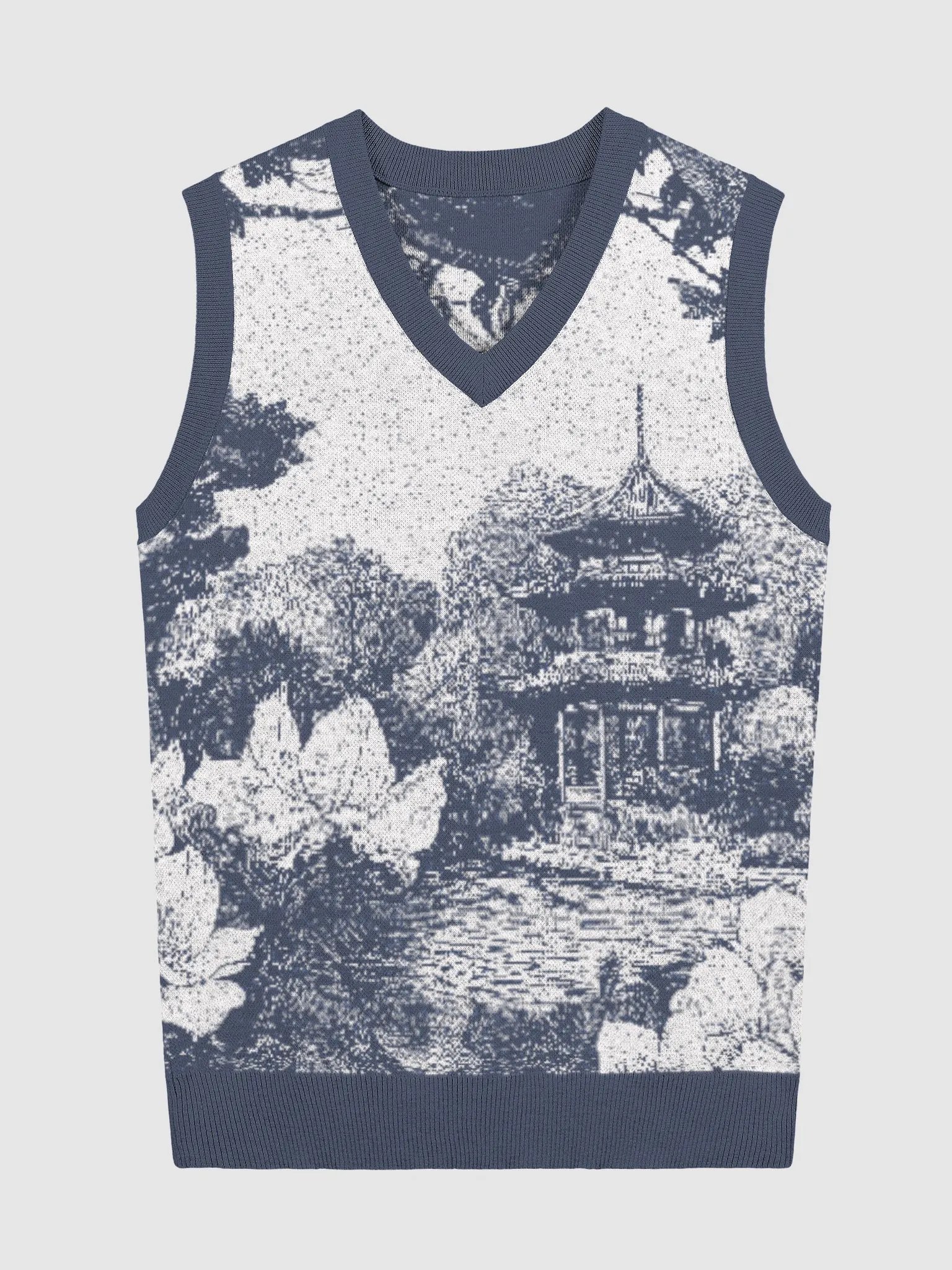 Tranquil Landscape III Knit V-Neck Vest product image (2)