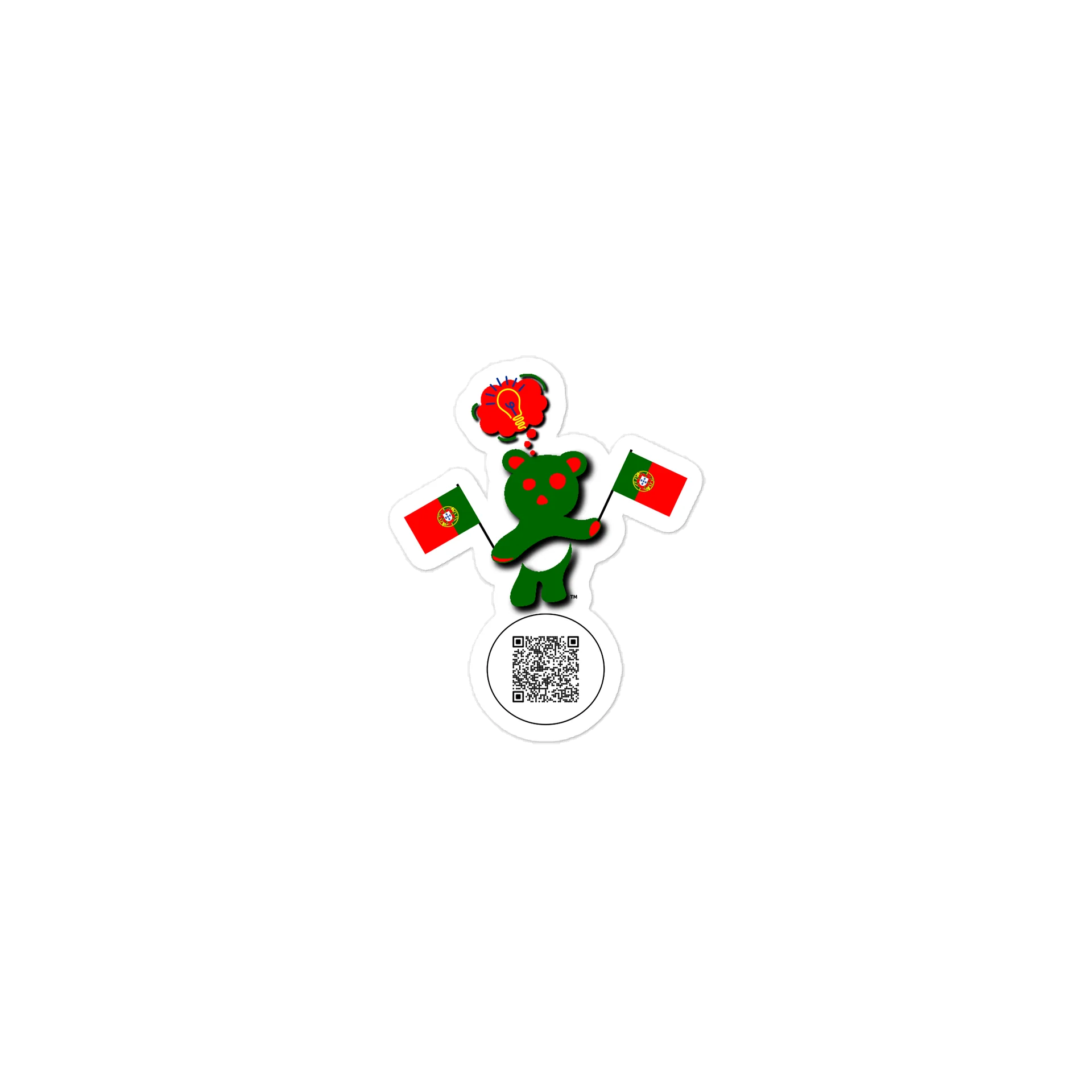 Portugal — Country Bear Sticker | BehrBrained Media product image (1)