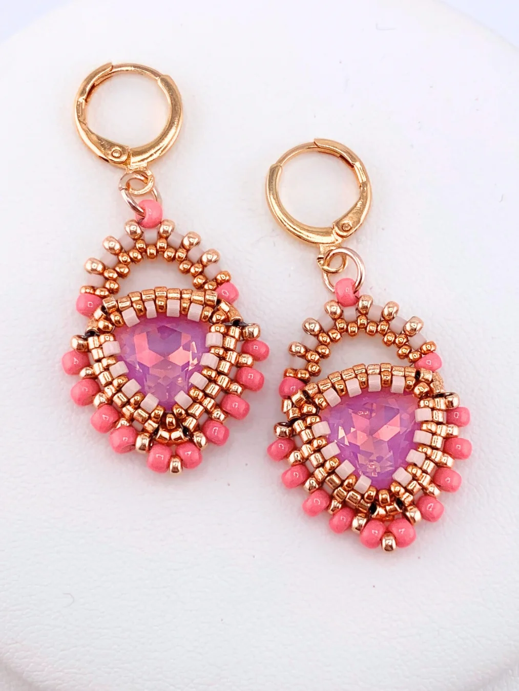 Crystal Cove Earrings in Pink and Rose Gold product image (2)