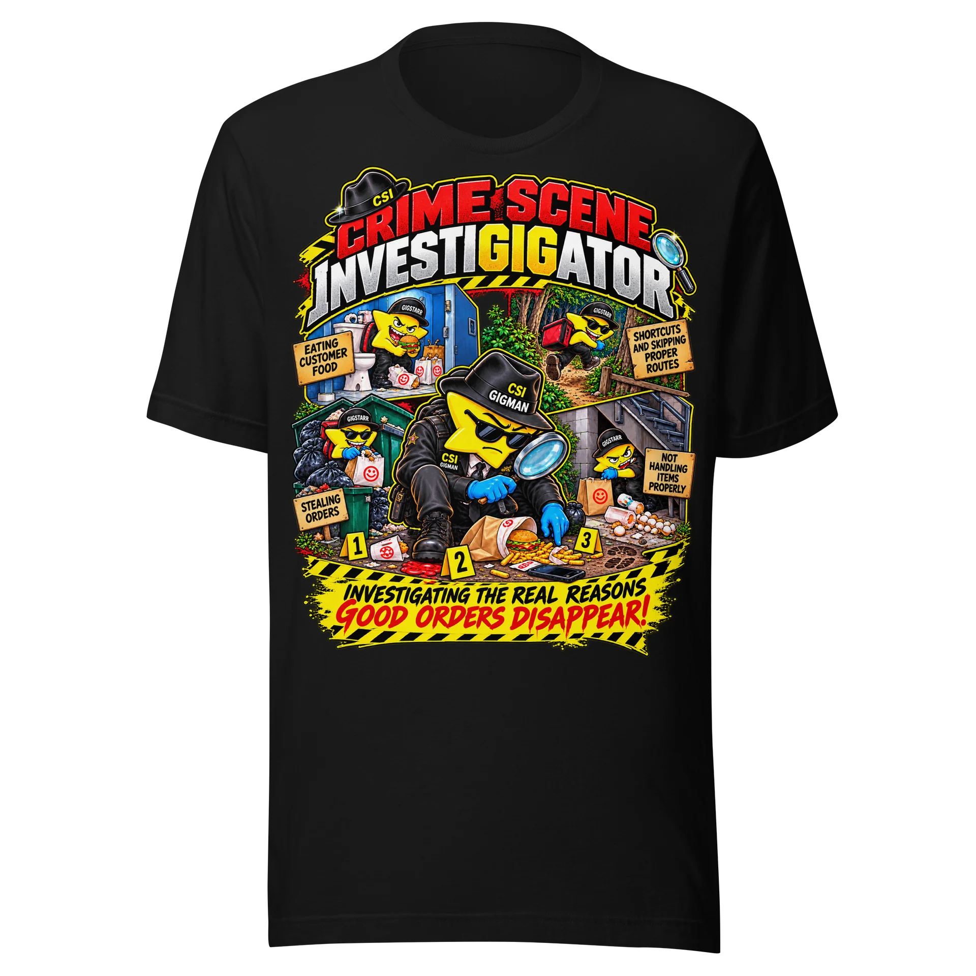 Gig Scene Investigator (GSI) – Funny Gig Worker T-Shirt product image (1)