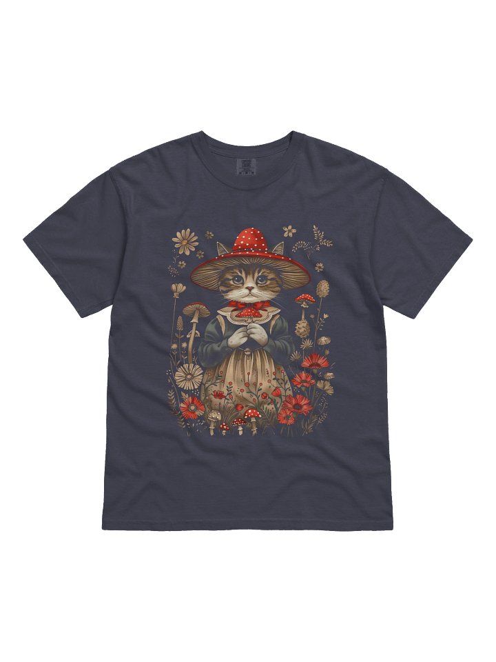 Vintage Cottage core Cat T-Shirt - Relaxed Fit Heavyweight Unisex Cotton T-Shirt product image (1)