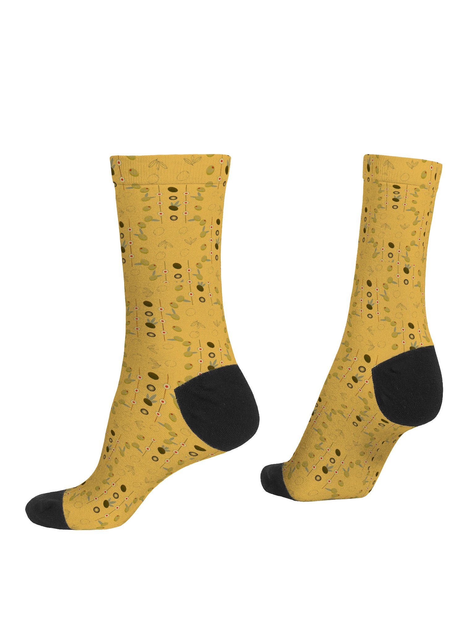 Olive Geometry Premium Sustainable Crew Socks product image (6)