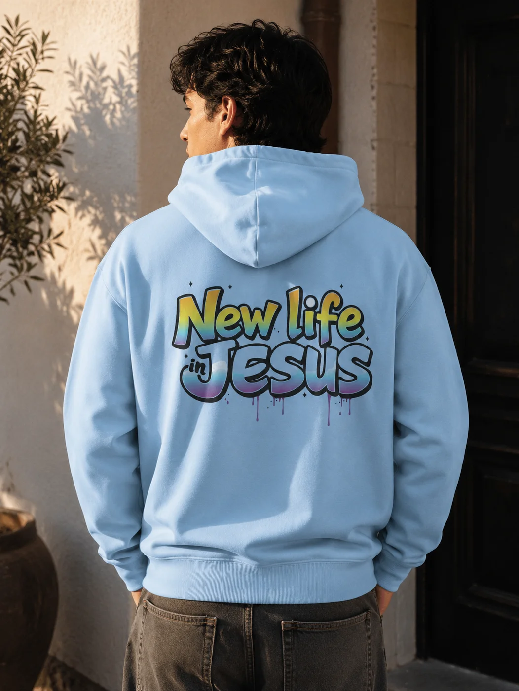 New Life in Jesus Graffiti Hoodie product image (5)