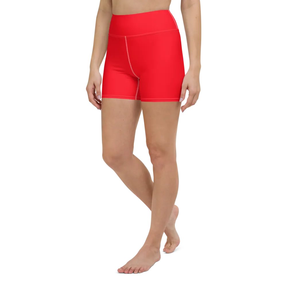 Bright Red High-Waist Shorts product image (1)