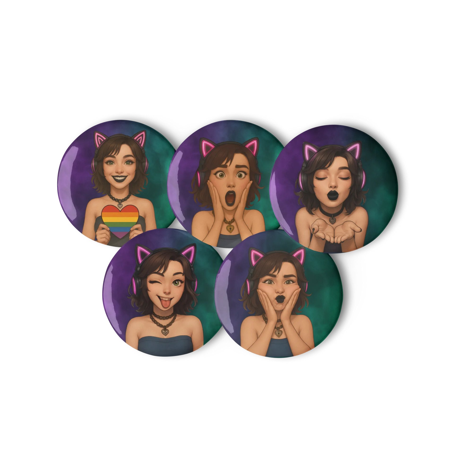 Kitty Emote Pins product image (3)