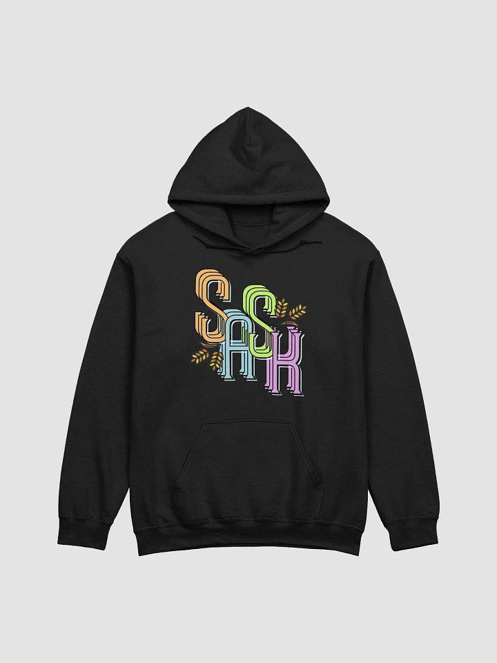 SASK Saskatoon Saskatchewan Colorful Leafy Lettered Hoodie product image (1)