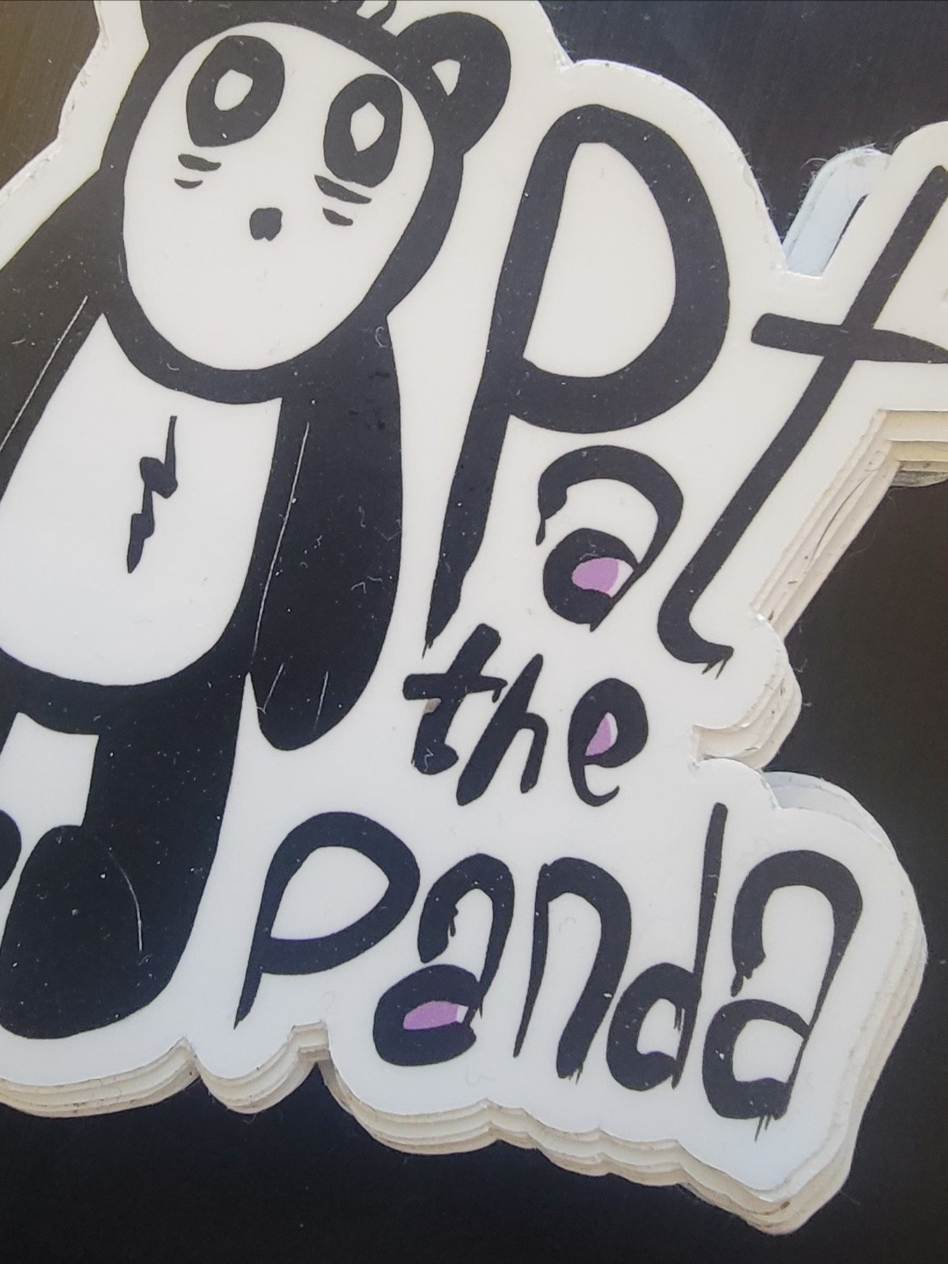 Pat the Panda w/ Name Vinyl Sticker product image (3)