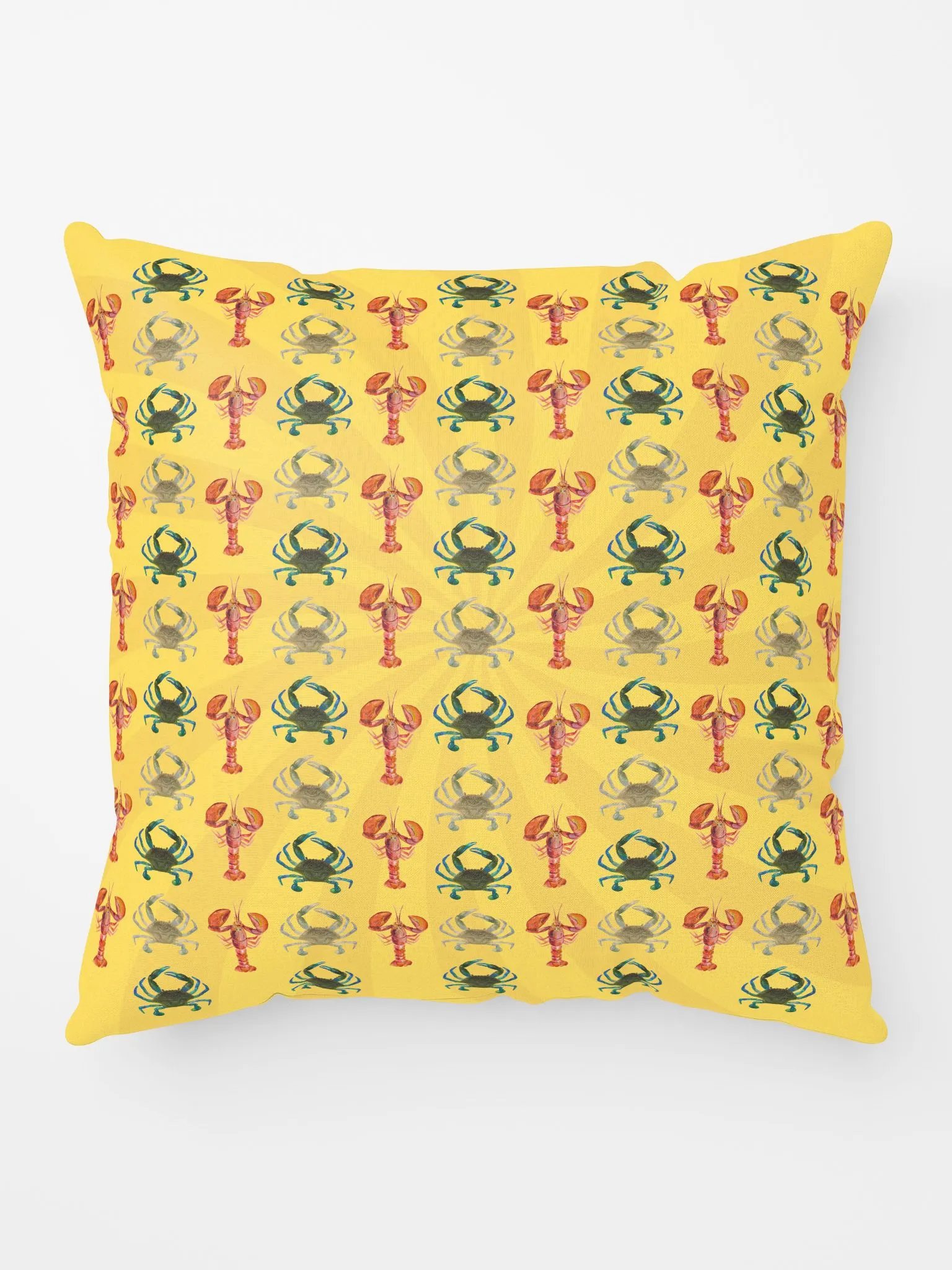 Crab and Lobster Yellow Pillow product image (6)