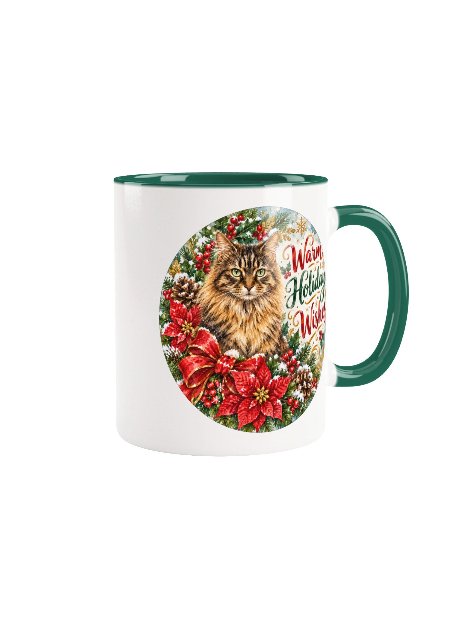 Warm Holiday Wishes Christmas Cat Mug product image (1)