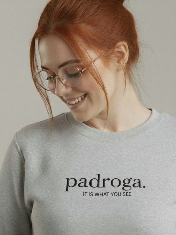 padroga. essentials gray embroidered logo product image (1)