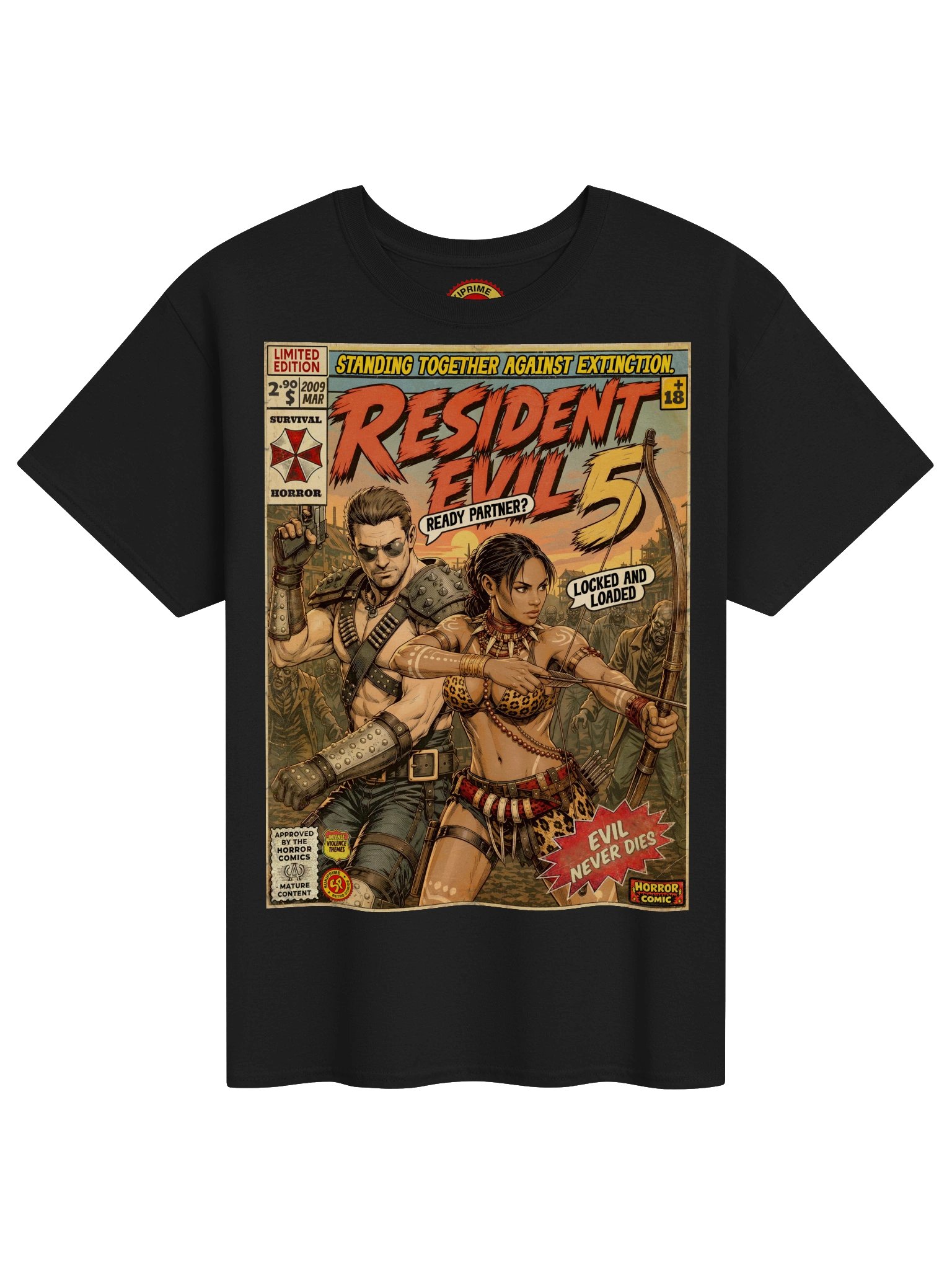 Chris and Sheva Comic Art Gaming T-Shirt product image (1)