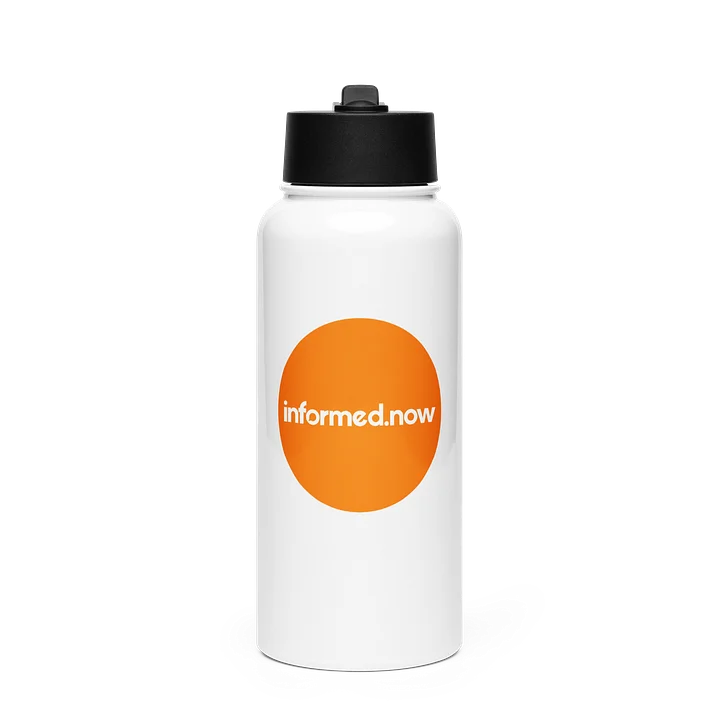 informed.now Stainless Steel Water Bottle with Straw Lid (Orange) product image (1)
