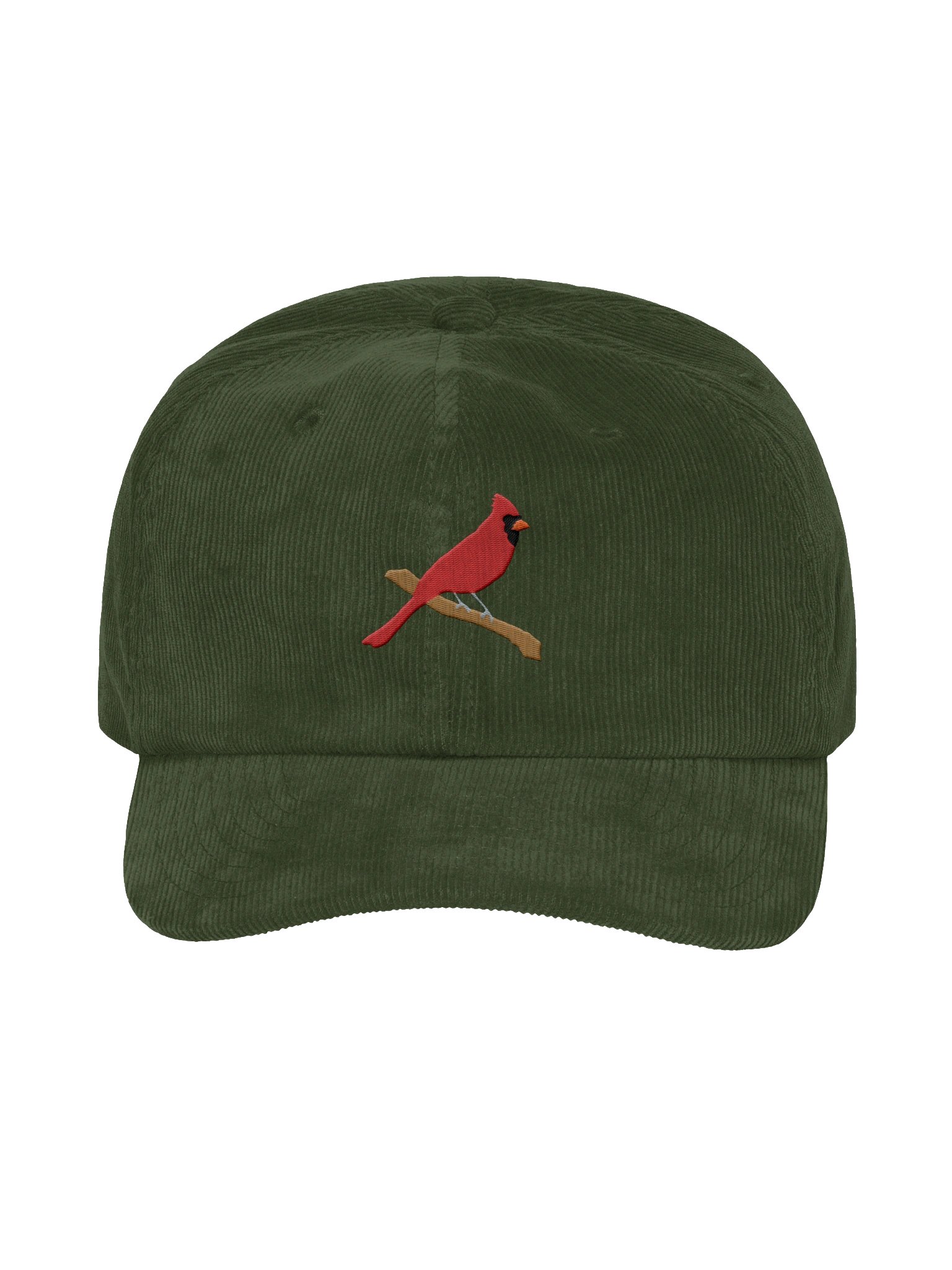 Northern Cardinal Embroidered Corduroy Hat product image (1)