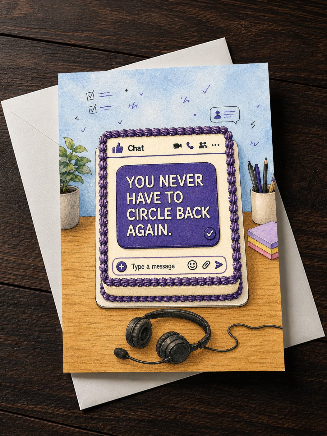 YOU’LL NEVER HAVE TO CIRCLE BACK AGAIN Funny Retirement Greeting Card product image (1)