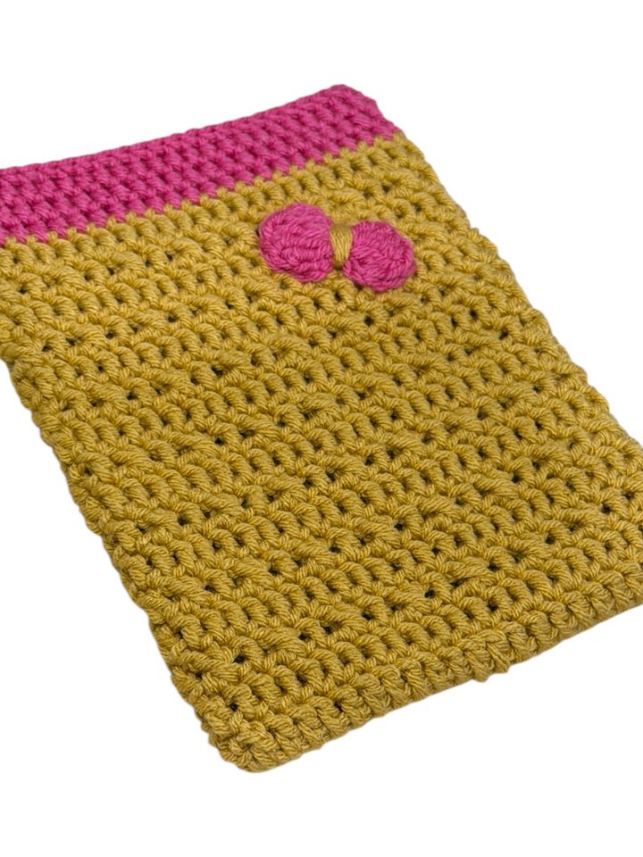Kindle Paperwhite Crochet Sleeve - Yellow/Pink product image (2)