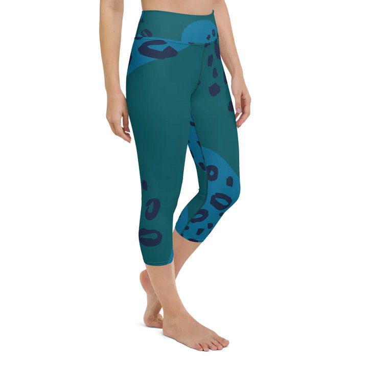 Teal Leopard Yoga Capri Leggings product image (2)