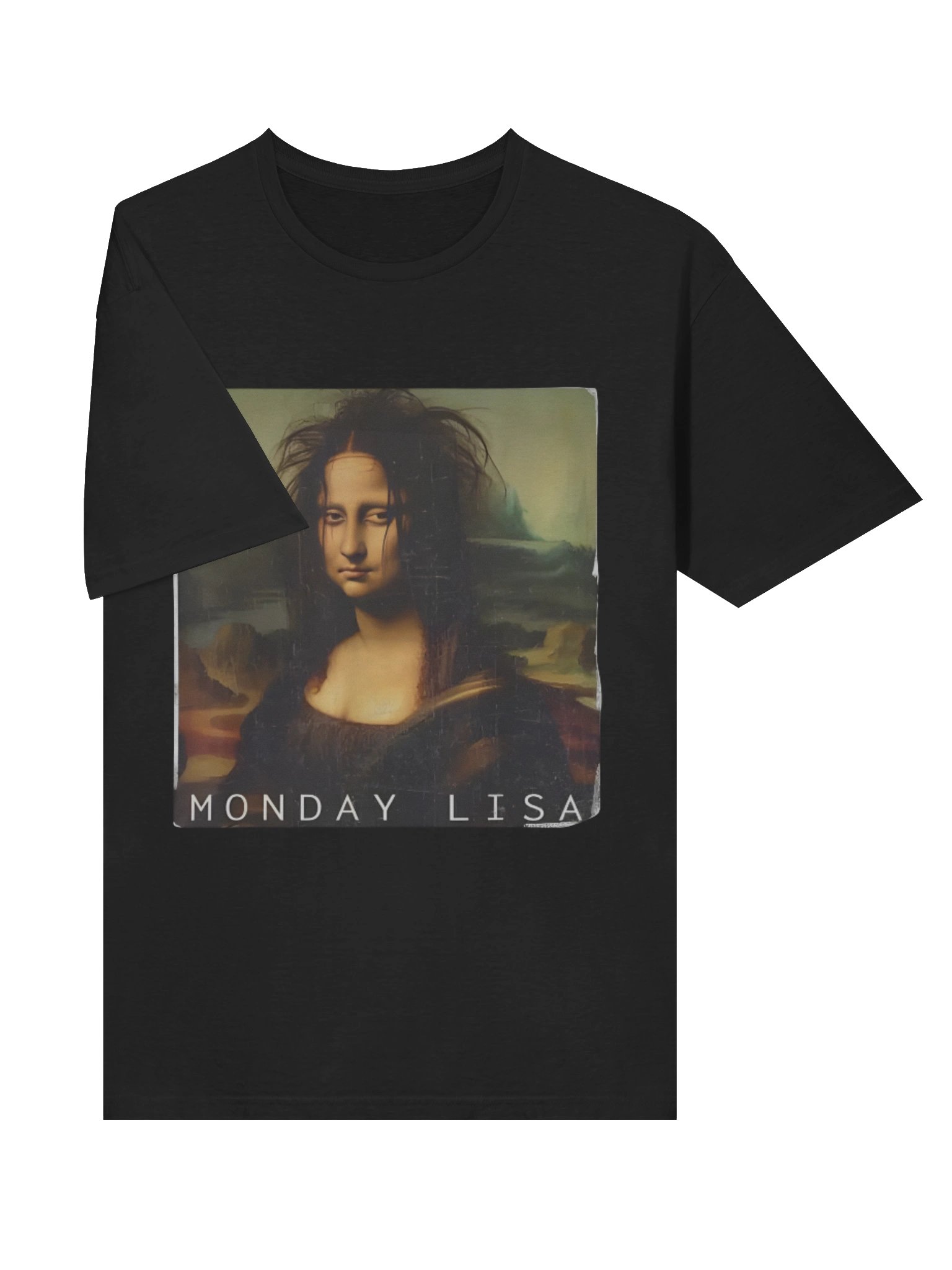 Monday Lisa Mood Shirt – Viral Art Humor Tee Inspired by Da Vinci’s Mona Lisa product image (3)