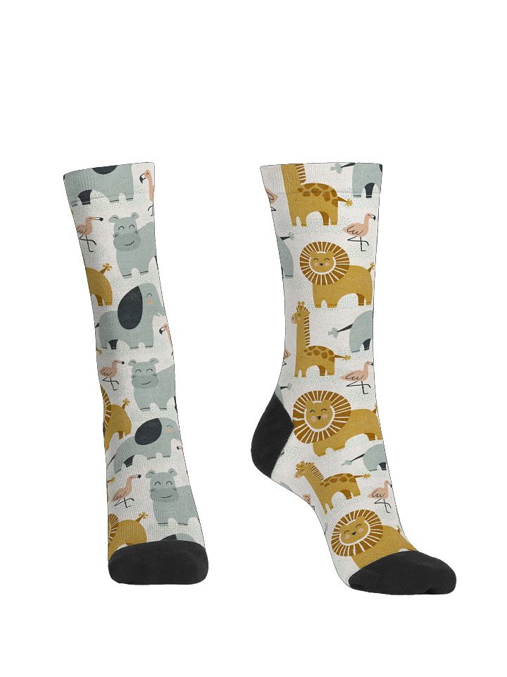 Retro Jungle Animals Premium Sustainable Crew Socks product image (2)