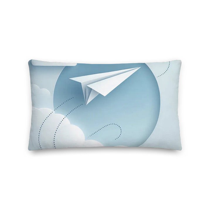Skyward Soar Premium Pillow | AI design paper airplane product image (2)